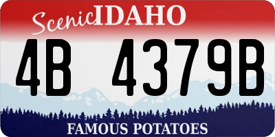 ID license plate 4B4379B