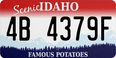 ID license plate 4B4379F