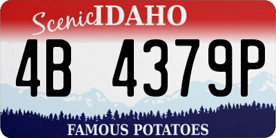 ID license plate 4B4379P