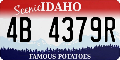 ID license plate 4B4379R