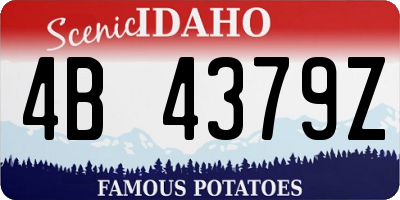 ID license plate 4B4379Z