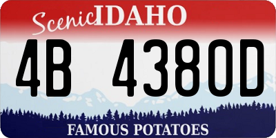 ID license plate 4B4380D