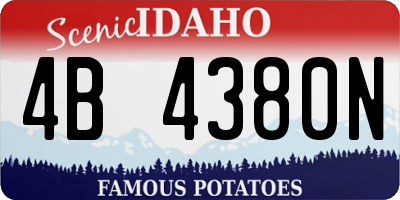 ID license plate 4B4380N