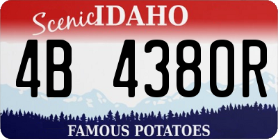 ID license plate 4B4380R