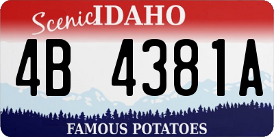 ID license plate 4B4381A