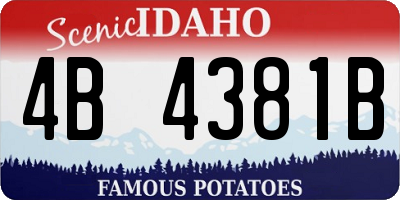 ID license plate 4B4381B
