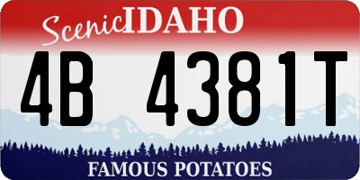 ID license plate 4B4381T