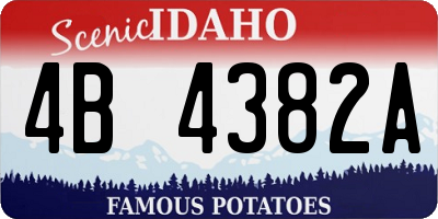 ID license plate 4B4382A