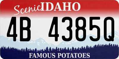 ID license plate 4B4385Q