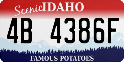 ID license plate 4B4386F