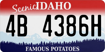ID license plate 4B4386H