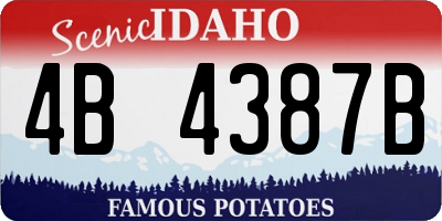 ID license plate 4B4387B