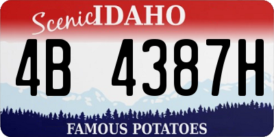ID license plate 4B4387H