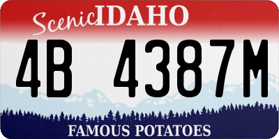 ID license plate 4B4387M