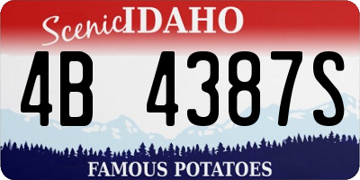 ID license plate 4B4387S