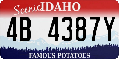 ID license plate 4B4387Y
