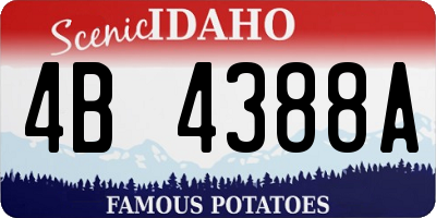ID license plate 4B4388A