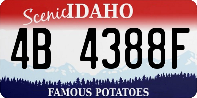 ID license plate 4B4388F