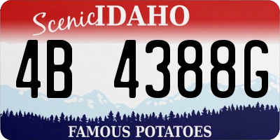 ID license plate 4B4388G