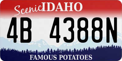 ID license plate 4B4388N