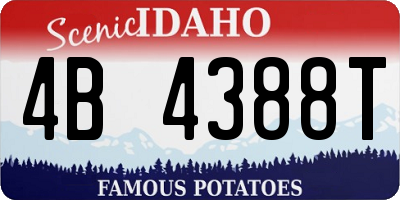 ID license plate 4B4388T