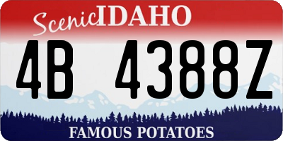 ID license plate 4B4388Z