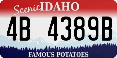 ID license plate 4B4389B