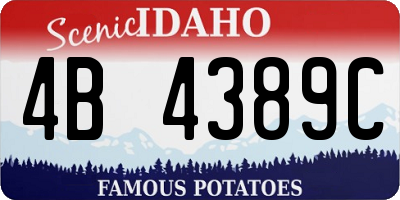 ID license plate 4B4389C