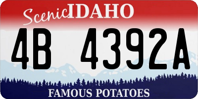ID license plate 4B4392A