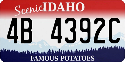 ID license plate 4B4392C