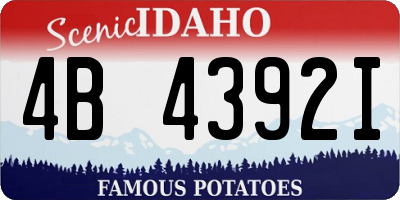 ID license plate 4B4392I