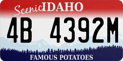 ID license plate 4B4392M