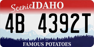 ID license plate 4B4392T