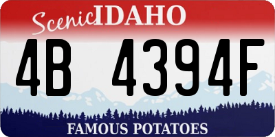 ID license plate 4B4394F