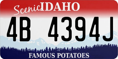 ID license plate 4B4394J