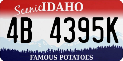 ID license plate 4B4395K