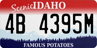 ID license plate 4B4395M