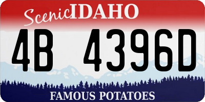 ID license plate 4B4396D