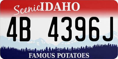 ID license plate 4B4396J