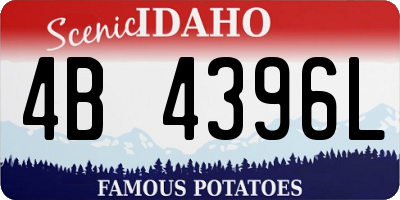 ID license plate 4B4396L