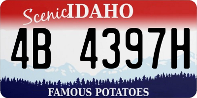 ID license plate 4B4397H