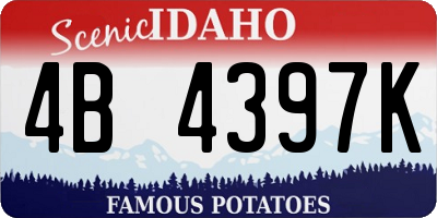 ID license plate 4B4397K