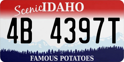 ID license plate 4B4397T
