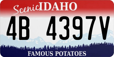 ID license plate 4B4397V