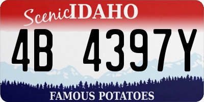 ID license plate 4B4397Y