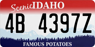 ID license plate 4B4397Z