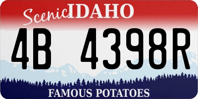 ID license plate 4B4398R