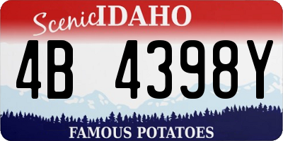 ID license plate 4B4398Y