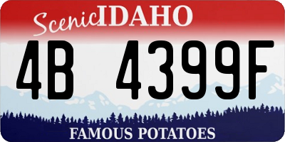 ID license plate 4B4399F