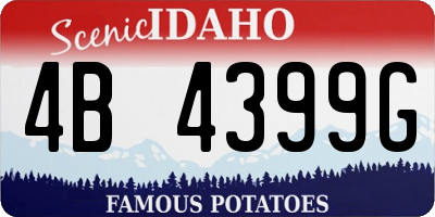 ID license plate 4B4399G